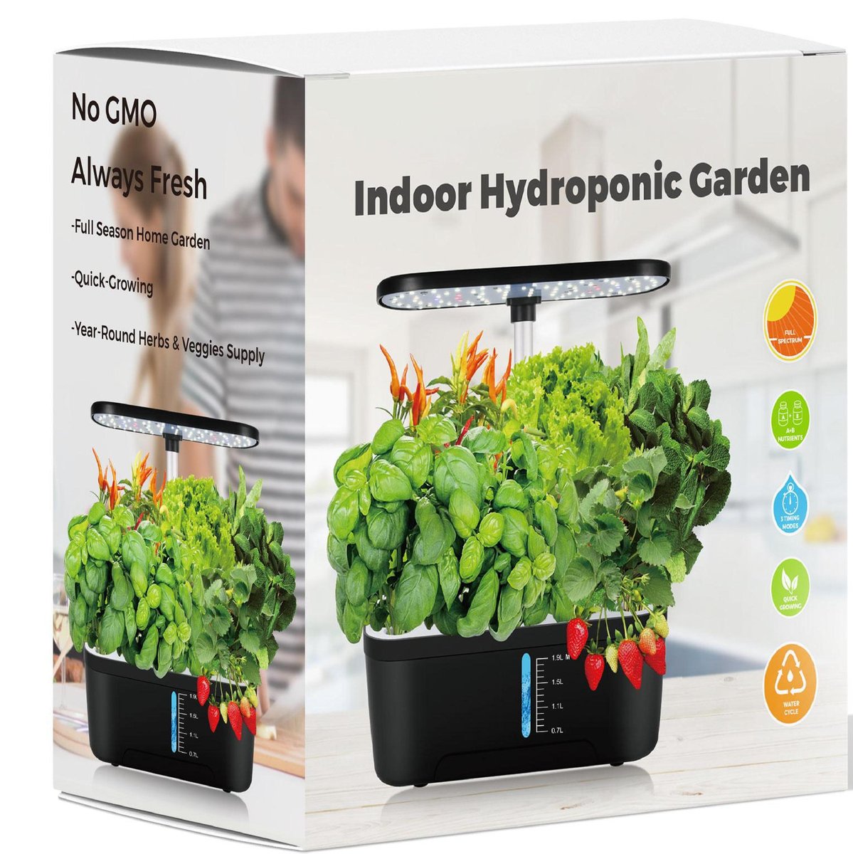 Custom full-color retail box for HOMLENDA hydroponic garden