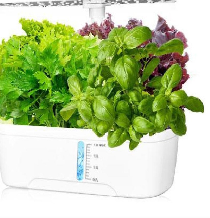 8-pod hydroponic garden in white